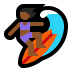 🏄🏾‍♀️ woman surfing: medium-dark skin tone display on Windows